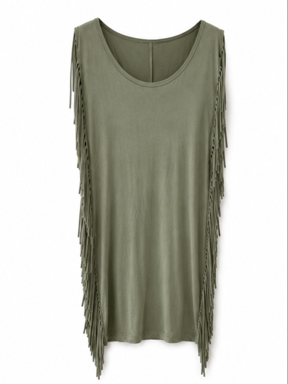 VENUS Fringe Detail Green Women's Dress size S - Picture 3 of 5